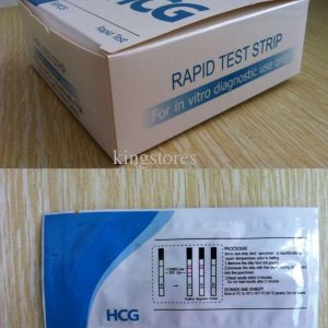 Teste Rápido HCG Tiras de testes de Gravidez 25UI ml caixa com 100 Unidades