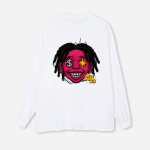 T-shirt de manga comprida SKS26CTLST-WHT para crianças do Sul