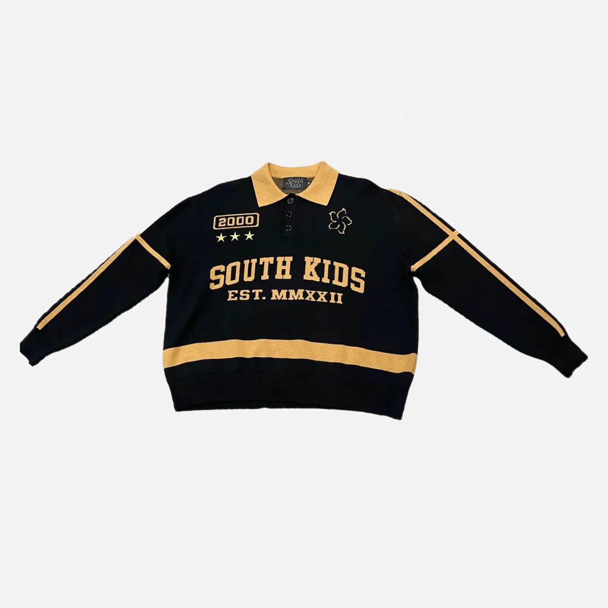 South kids Football Jacquard Polo SKS26FJP-BLA - Image 2