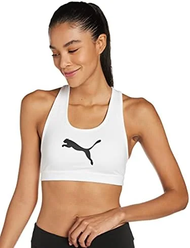 PUMA MID IMPACT 4KEEPERS BRA WHITE - Image 2