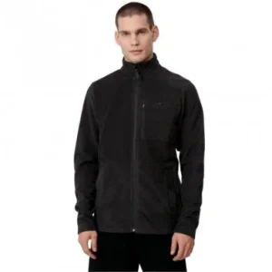 4F MEN’S REGULAR FLEECE WITH STAND-UP COLLAR BLACK