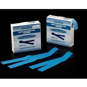 GARROTE DESCARTÁVEL PARA FLEBOTOMIA TIRAS COM COMPRIMENTO DE 36 CM CAIXA COM 25 TIRAS