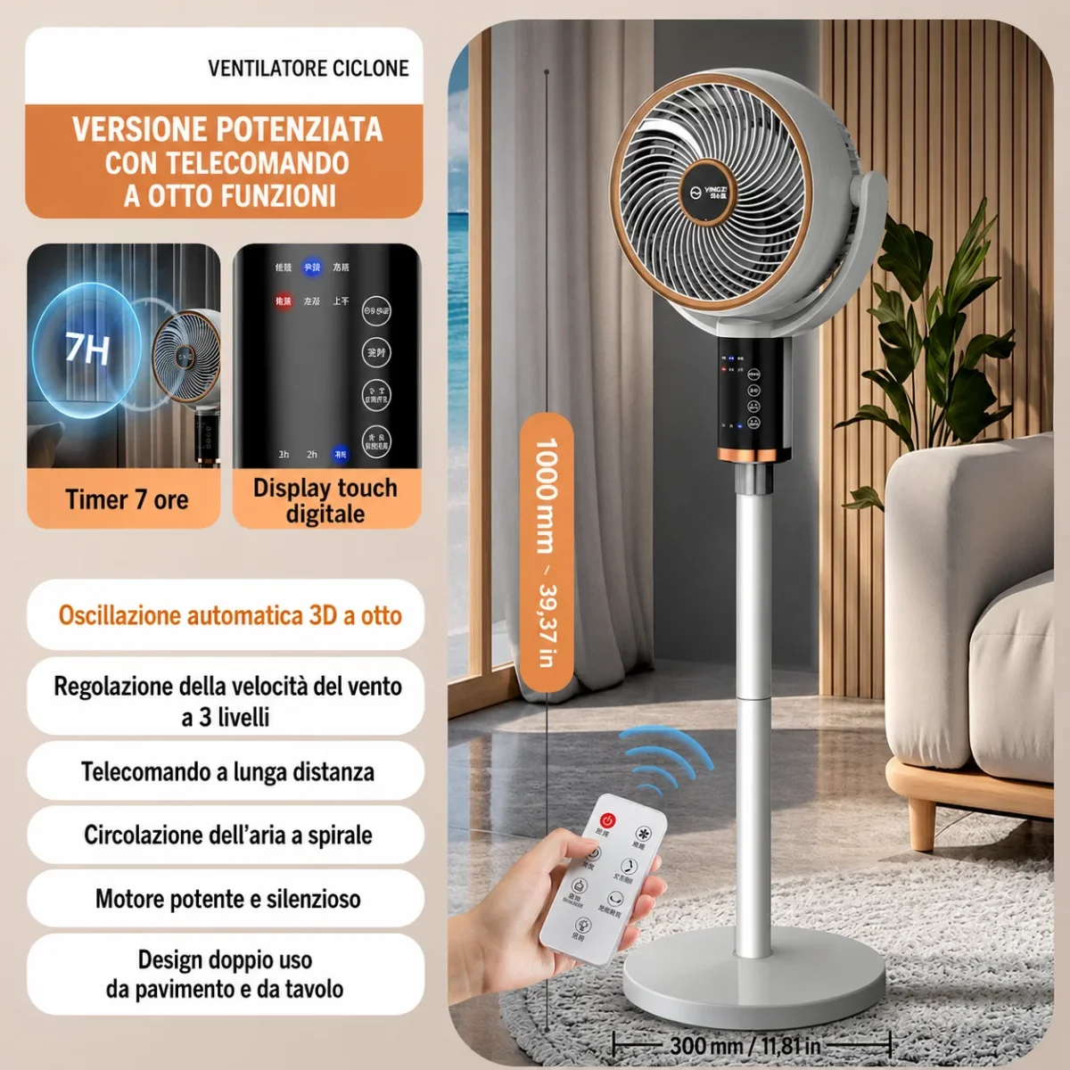 Airco Mobiel Luchtkoeler Ventilator Stil Vernevelaar Afstandsbediening - Image 5