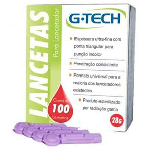 Lancetas  estéril calibre 30G caixa com 100 unidades