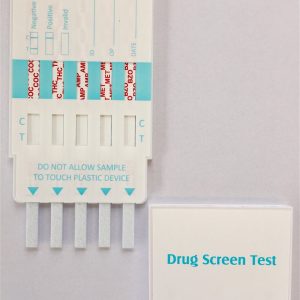 TESTE RAPIDO 5 DROGAS NA URINA – COC+THC+AMP+MET+BZD KIT COM 10 TESTES
