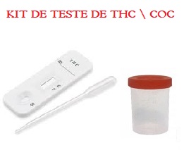 10 Kits para teste de 2 drogas – COC+THC com coletor de urina