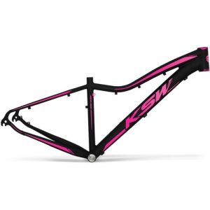 Quadro Ksw Preto/Rosa Tamanho 17 Mwza Aluminio 6061 Aro 29 Bike Mtb Sistema de Freio disco