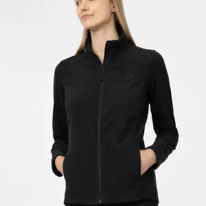 4F WOMEN’S REGULAR FLEECE WITH STAND-UP COLLAR BLACK