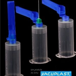 ADAPTADOR DE AGULHA PARA COLETA DE SANGUE MODELO COM PROTETOR PACOTE COM 100 PEÇAS