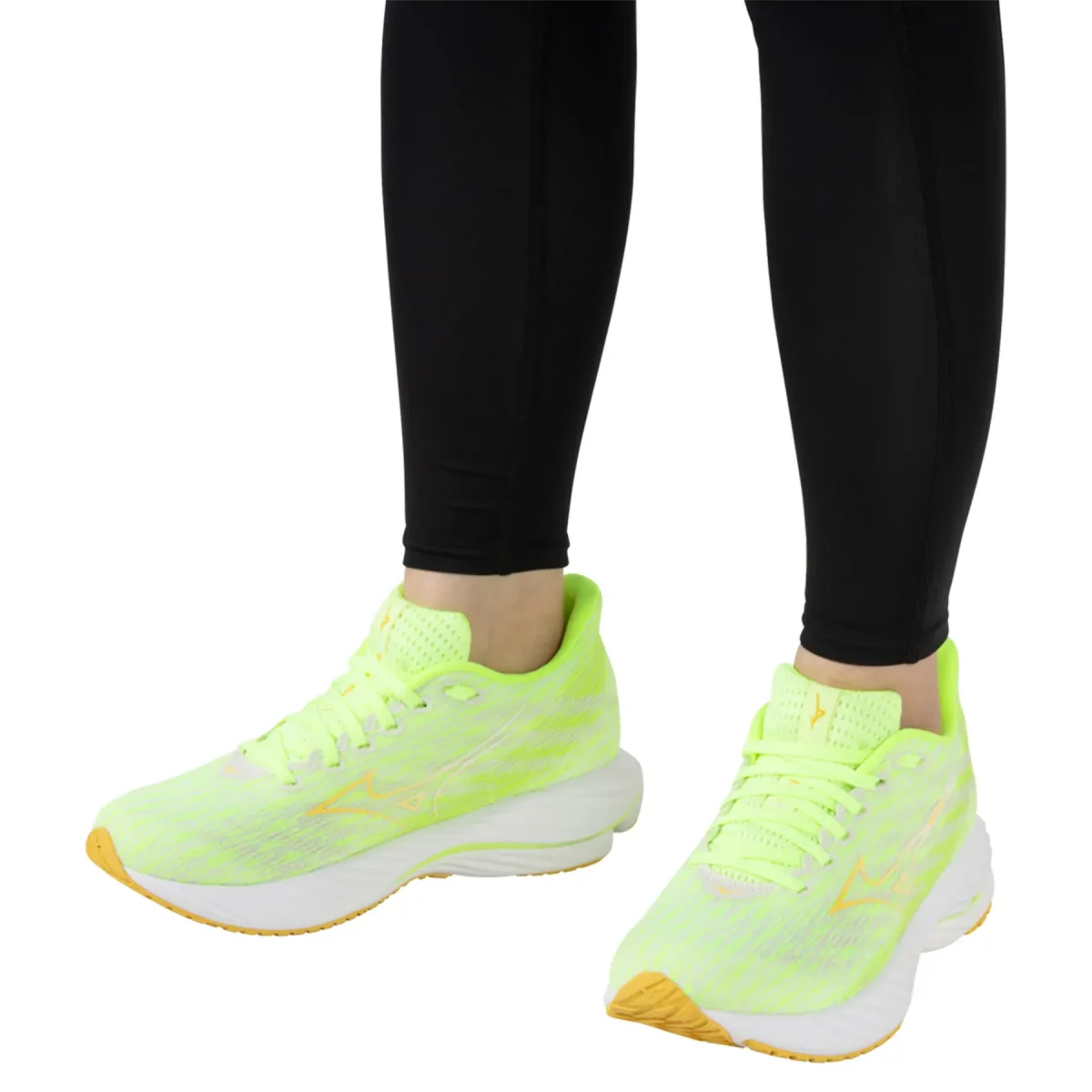 MIZUNO WAVE RIDER W NEOLIME/FLASH/SNOW WHITE - Image 9