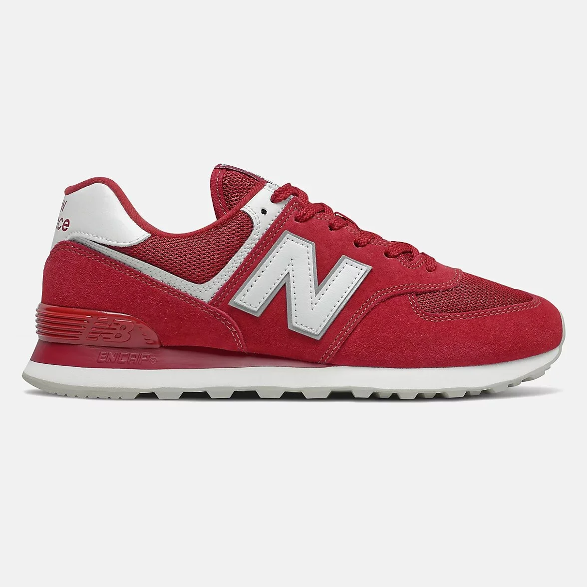 NEW BALANCE 574 SCARLET WITH WHITE - Image 2