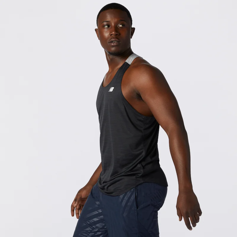 NEW BALANCE FAST FLIGHT SINGLET BLACK - Image 3