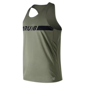 NEW BALANCE PRINTED ACCELERATE SINGLET GREEN
