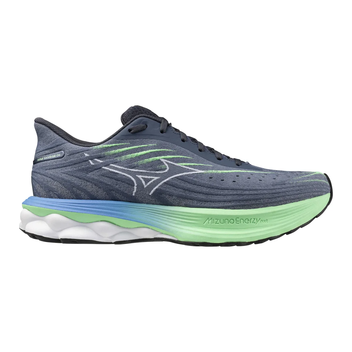 MIZUNO WAVE SKYRISE 6 VINTAGE INDIGO/WHITE/NEO MINT - Image 7