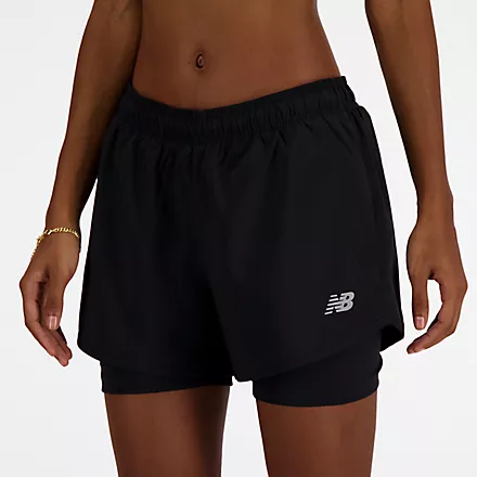 NEW BALANCE SPORT ESSENTIAL 2 IN 1 SHORT BLACK - Image 2