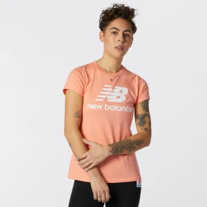 NEW BALANCE ESSENTIALS STACKED LOGO T-SHIRT PINK